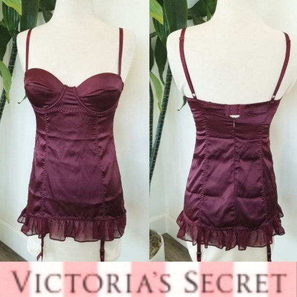 Victoria's Secret Vintage Sexy Little Things Lingerie Slip Dress Garter  Flapper - threedaughtersproperties.com